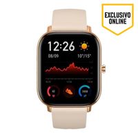 Smartwatch Amazfit GTS, pantalla amoled de 341 ppi, cuerpo de metal,duración de la batería de 14 días, resistencia al agua de 5 atm, color dorado rosé