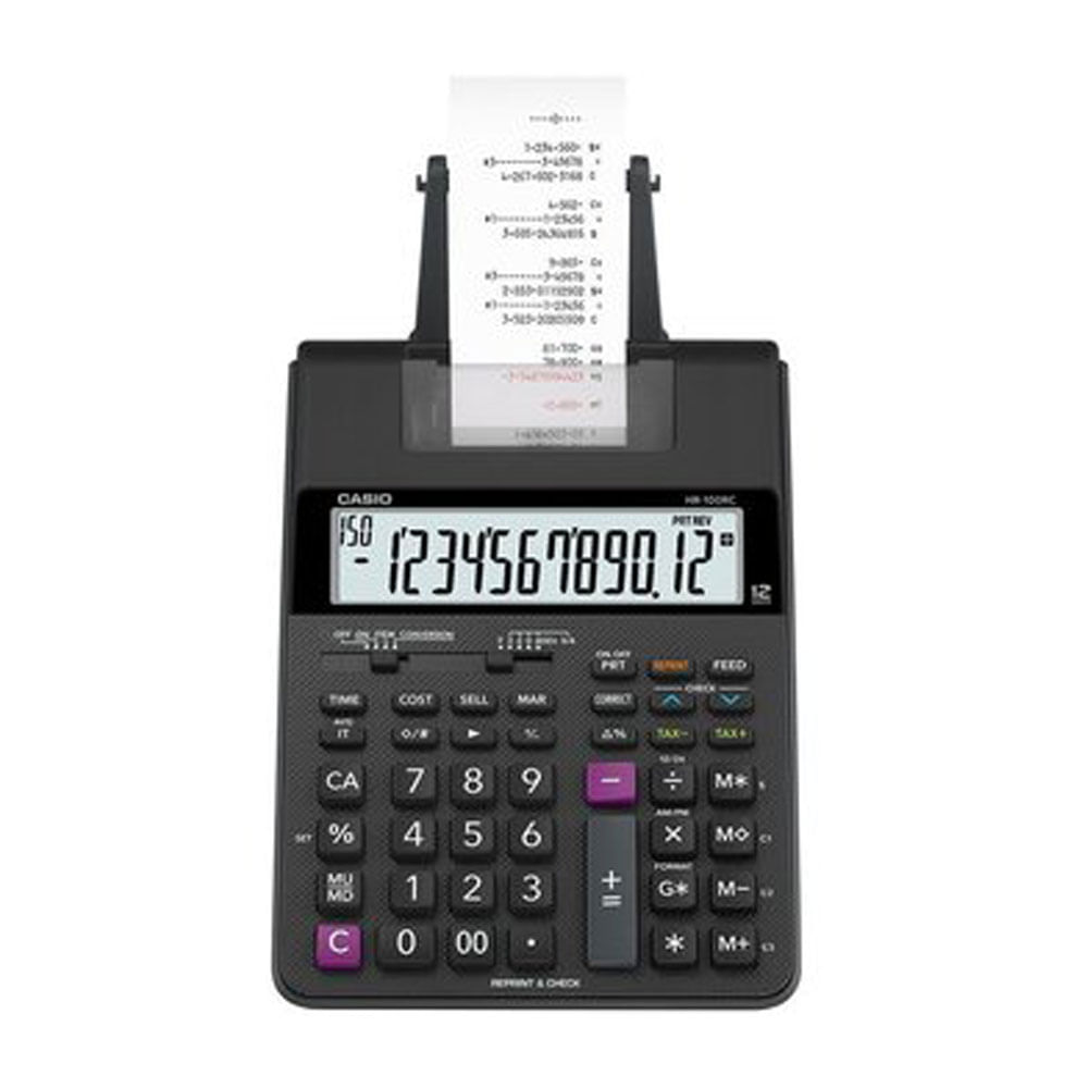 Imagen 2 del producto Calculadora con wincha Casio HR-100RC-BK 12 dígitos, 150 funciones, negro