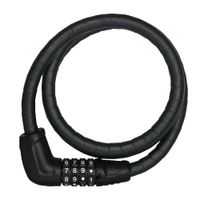 Cable Tresor 6615C/120/15 negro, rótulas de acero de 15 mm de espesor para proteger el cable interno de acero, longitud de 120cm, recubierta sintética