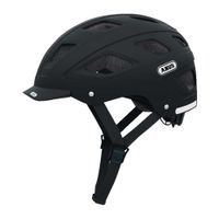 Casco Hyban Velvet Black talla L, negro, carcasa dura ABS, rueda de ajuste antideslizante, luz trasera led, visera extraible, tamaño de cabeza 58-63cm