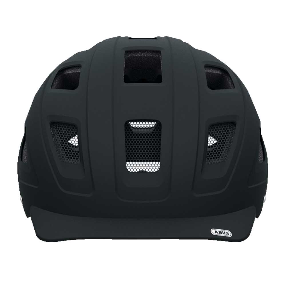 Imagen 2 del producto Casco Hyban Velvet Black talla L, negro, carcasa dura ABS, rueda de ajuste antideslizante, luz trasera led, visera extraible, tamaño de cabeza 58-63cm