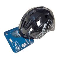 Casco para niño Ollie talla M negro, regulable, correa ajustable, protector de barbilla, 13 vías de ventilación, 52-53 cm