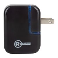 Adaptador de carga Radioshack dual, 2 puertos usb, 2.1A, negro