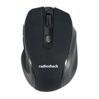 Mouse inalámbrico Radioshack, interfaz usb, 1800/1200/1600 dpi, 6 botones, usa pila, negro