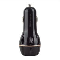 Cargador de auto Coolbox Teraware dual, 2 puertos usb, QC 3.0, carga rápida, negro