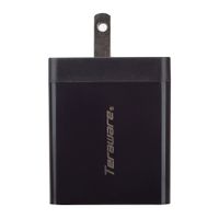 Cargador de pared Coolbox Teraware, 3 puertos usb, 2.4A, QC 3.0, carga rápida, negro