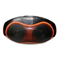 Parlante bluetooth Coolbox led, batería recargable, naranja