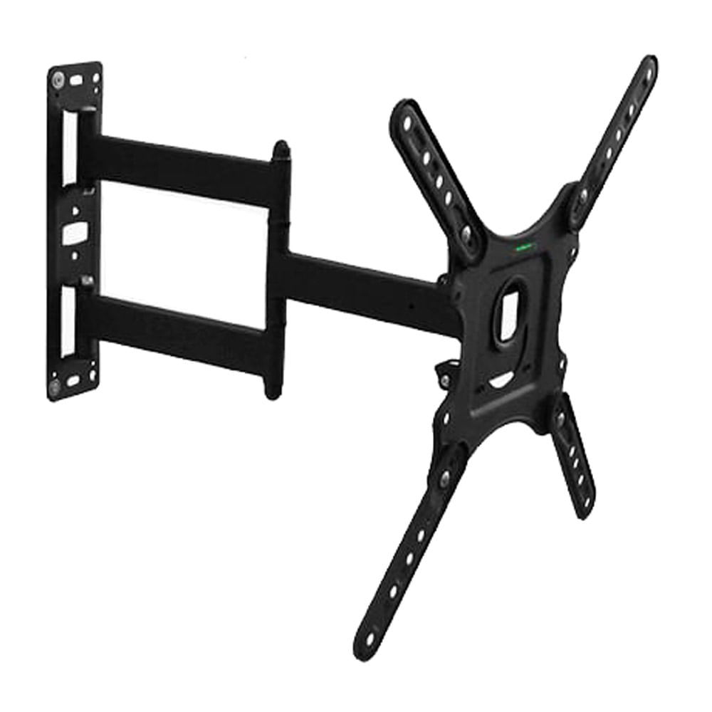 Rack móvil Westminster para TV de 25 a 55”, soporta 50 kg, estructura de fierro con inclinación de 15°, ruedas con freno, negro