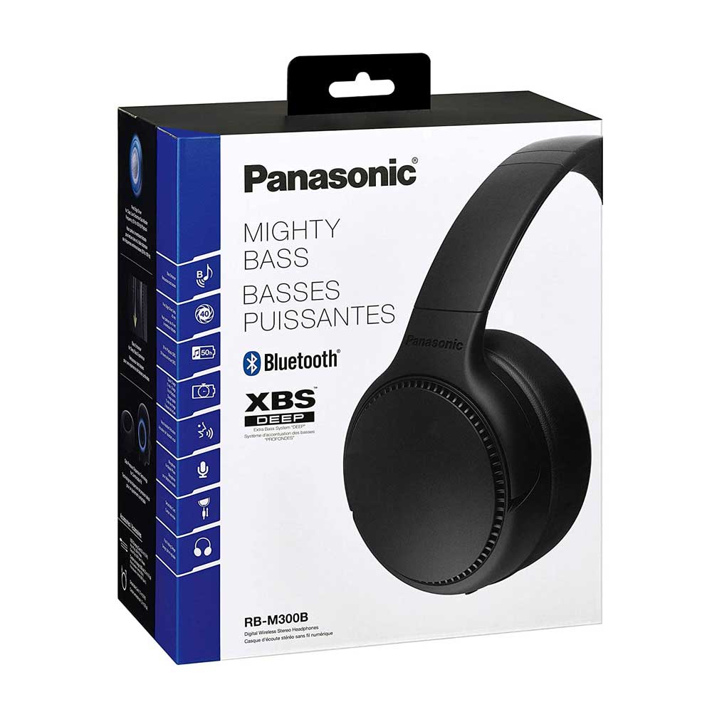 Imagen 2 del producto Audífonos bluetooth on ear Panasonic Heavy Bass M300 micrófono incorporado, máx. 50 horas, control de música y llamadas, negro