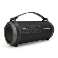 Parlante bluetooth Coolbox Bazooka con asa, led, máx. 2 horas