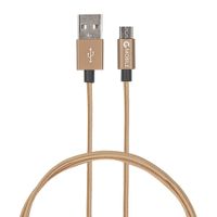 Cable micro usb a usb Coolbox GMobile 1 m, forrado de nylon, dorado