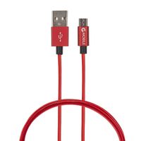 Cable micro usb a usb Coolbox GMobile 1 m, forrado de nylon, rojo
