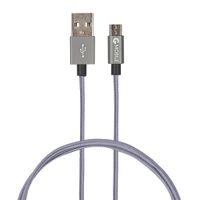 Cable micro usb a usb Coolbox GMobile 2 m, forrado de nylon, gris