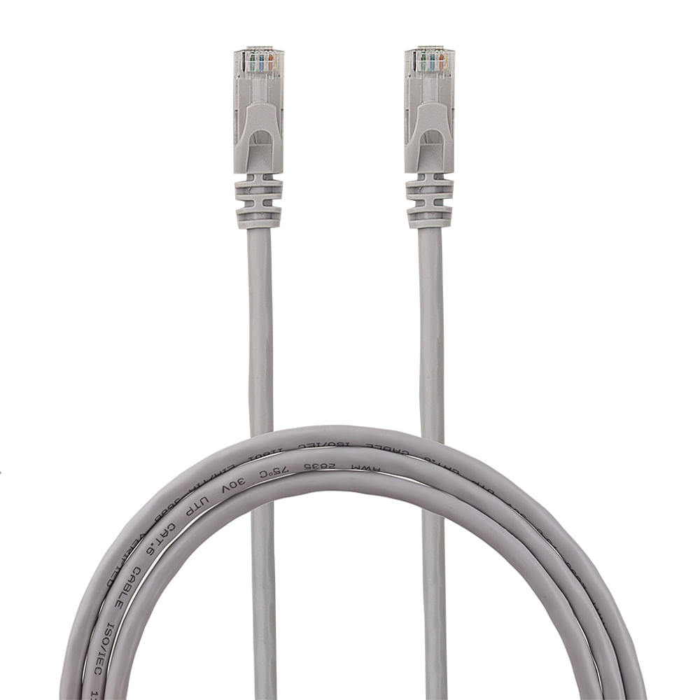 Cable de red Radioshack Cat6, conector RJ45, 2 metros, gris