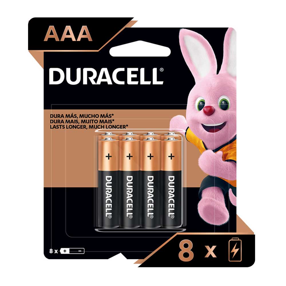 Pilas alcalinas Duracell AAA x8