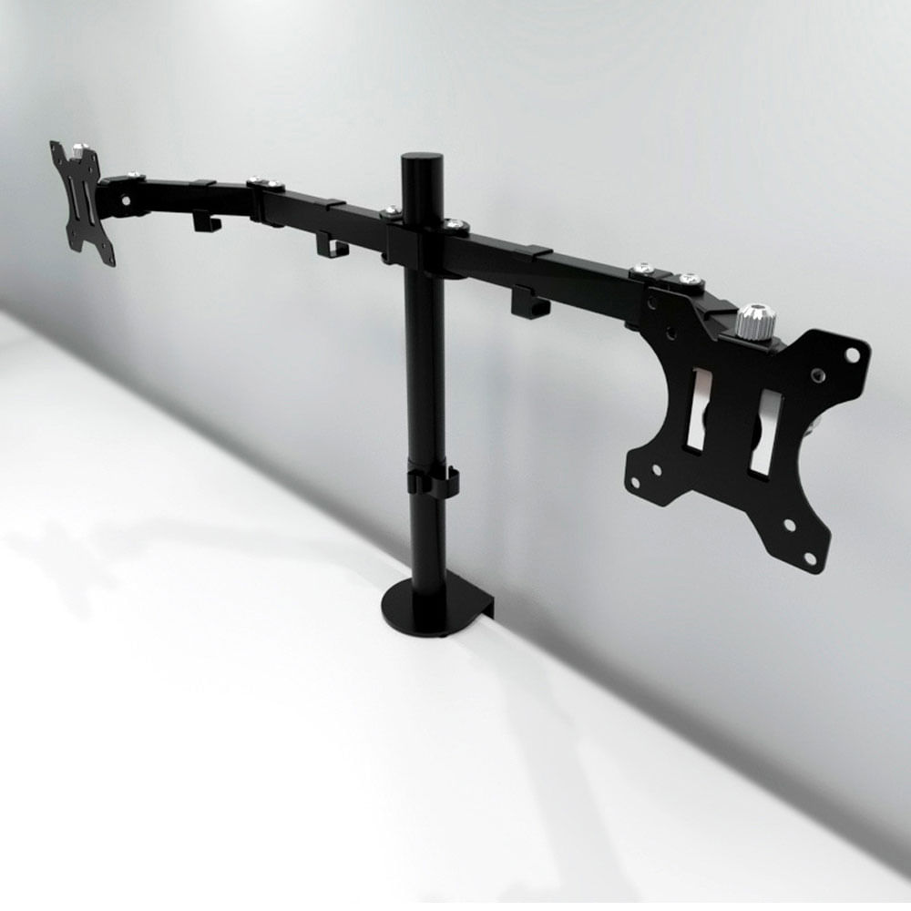 Imagen 2 del producto Rack soporte Klip Xtreme para 2 monitores 13"" - 32"",  flexible, carga máx. 8 kg, negro