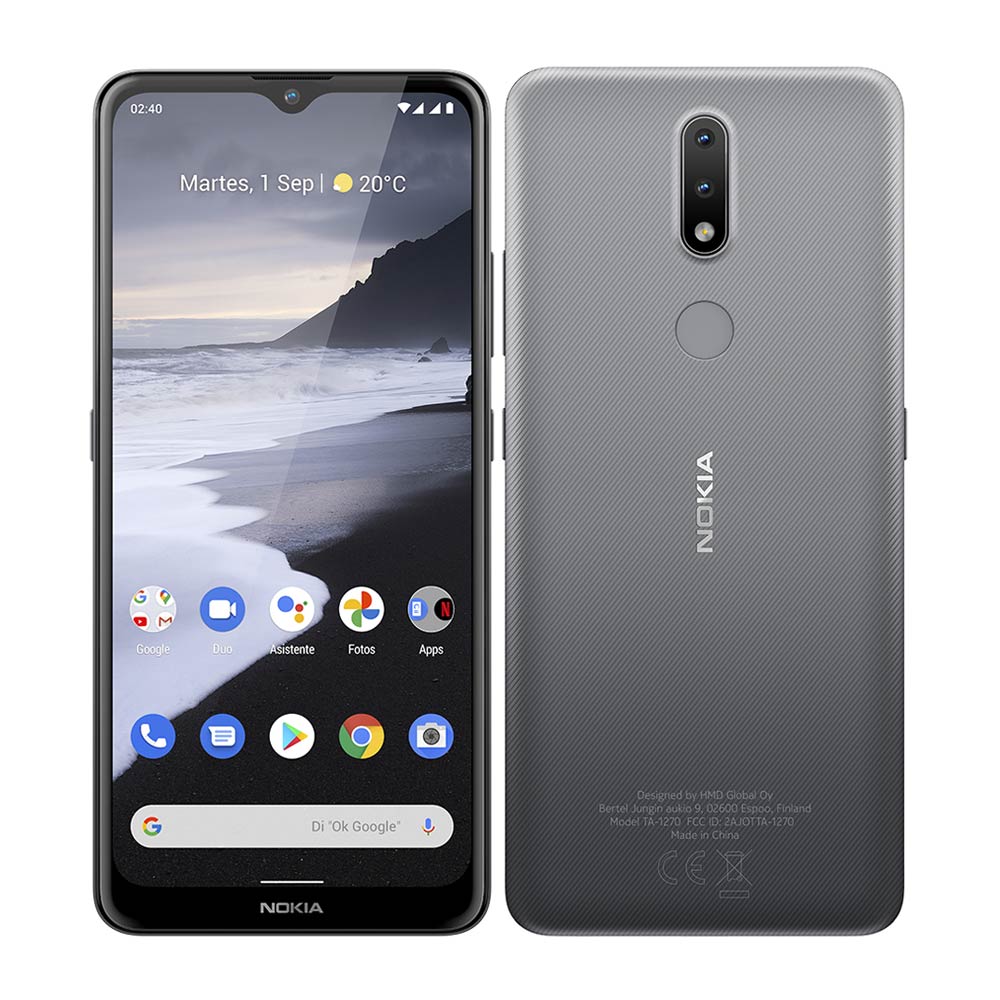 Imagen 2 del producto Celular Nokia 2.4 32GB, 2GB ram, cámara principal 13MP + 2MP, frontal 5MP, 6.5"", MediaTek, gris