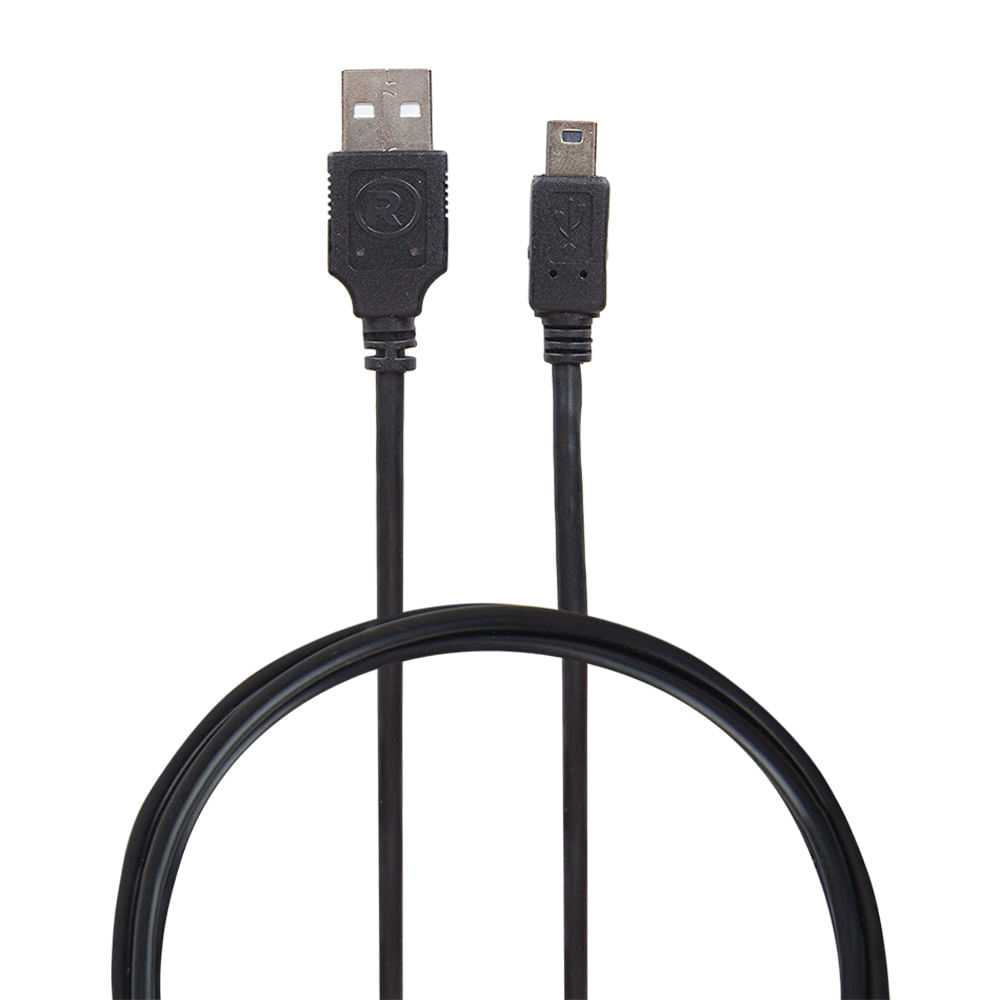 Cable conector Radioshack de usb a mini usb, 1.8 metros, negro