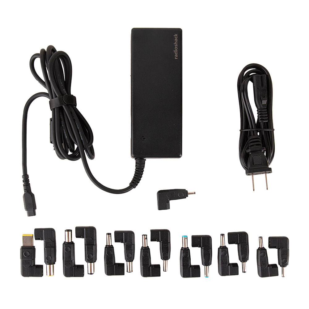Cargador universal para laptop Radioshack 90w + 15 puntas