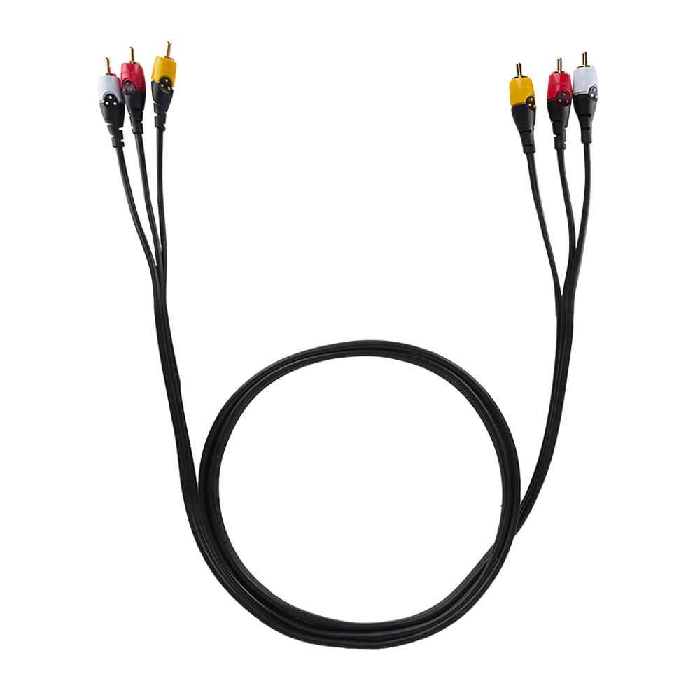 Imagen 2 del producto Cable Radioshack 3RCA a 3RCA, 2.7 m, negro
