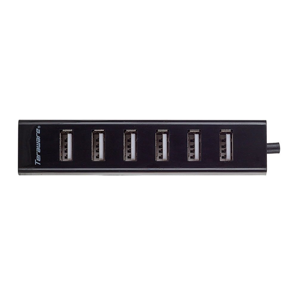 Hub Teraware conector usb a 7 puertos usb 2.0, negro