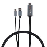 Cable tipo C a HDMI Coolbox Teraware + cable USB auxiliar 2 m