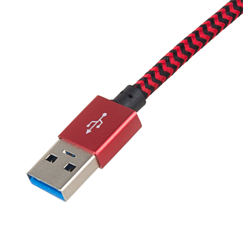 Imagen 2 del producto Cable tipo C a usb 3.0A Coolbox GMobile 15W rojo