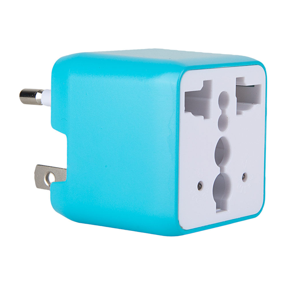 Imagen 2 del producto Adaptador universal de viaje Coolbox azul