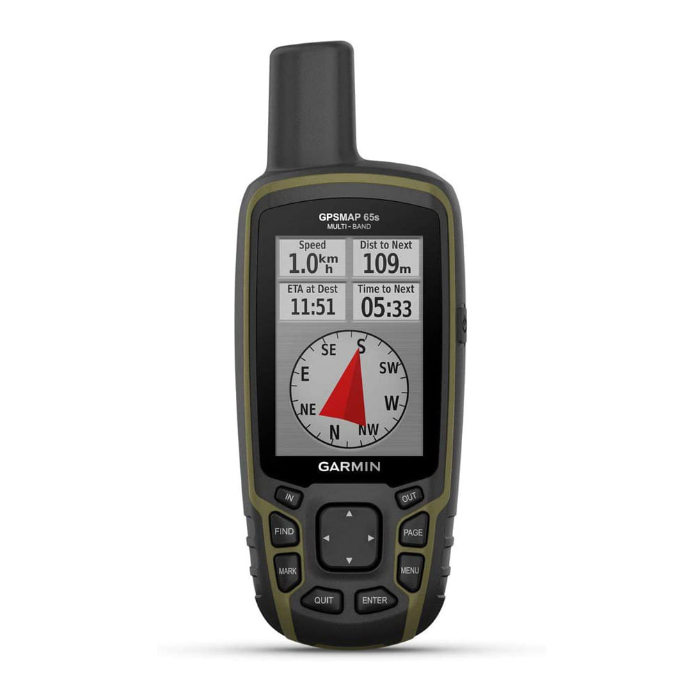 Navegador GPS Garmin glonass y galileo MAP 65S cartografía TopoActive sudamericana, 16GB, 16 horas, negro