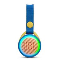 Parlante bluetooth JBL Jr Pop potencia 3W, resistente al agua IPX7, hasta 5 horas de reproducción, cool blue