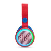Parlante bluetooth JBL Jr Pop potencia 3W, resistente al agua IPX7, hasta 5 horas de reproducción, rojo