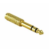Adaptador para audífonos o micrófonos Radioshack 1/8"", puntas chapadas en oro
