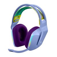 Audífonos gamer inalámbricos Logitech G733 Lightspeed, conexión usb, 39 ohm, sensibilidad 87.5 dB, RGB, PC y consolas, lila