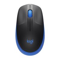 Mouse inalámbrico Logitech M190 bluetooth, 1000 dpi, 3 botones, usa pilas, azul