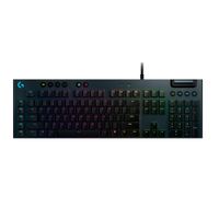 Teclado gamer alámbrico Logitech G815 Lightsync, mecánico, RGB, G-Keys Alto Performance, negro