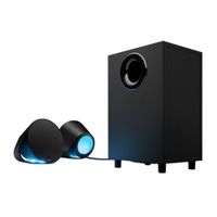 Parlantes gaming Logitech G560 2.1 con subwoofer, conexión usb, 3.5mm y bluetooth, RGB