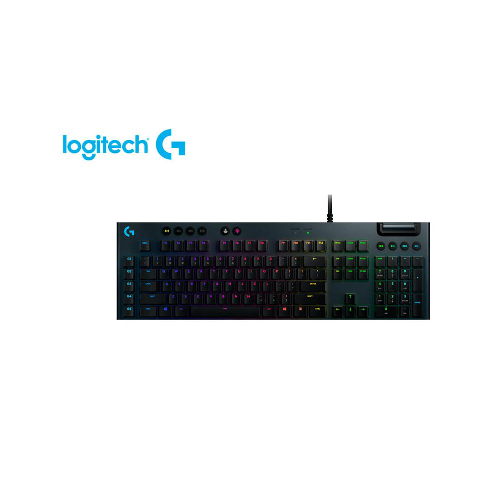 Imagen 2 del producto Teclado gamer alámbrico Logitech G815 Lightsync, mecánico, RGB, G-Keys Alto Performance, negro