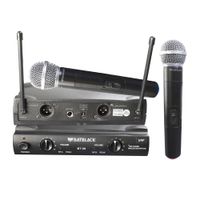 Micrófono inalámbrico Batblack BT-58 X2 cobertura de 40 a 60 m