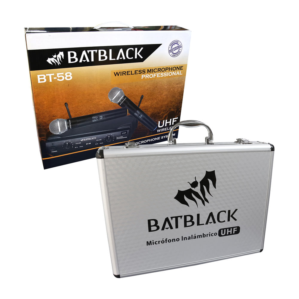 Imagen 2 del producto Micrófono inalámbrico Batblack BT-58 X2 cobertura de 40 a 60 m