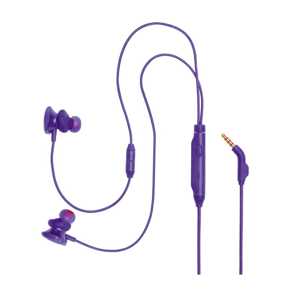 Imagen 2 del producto Audífonos gamer JBL Quantum 50 intraaurales botones de volumen y silenciador morado