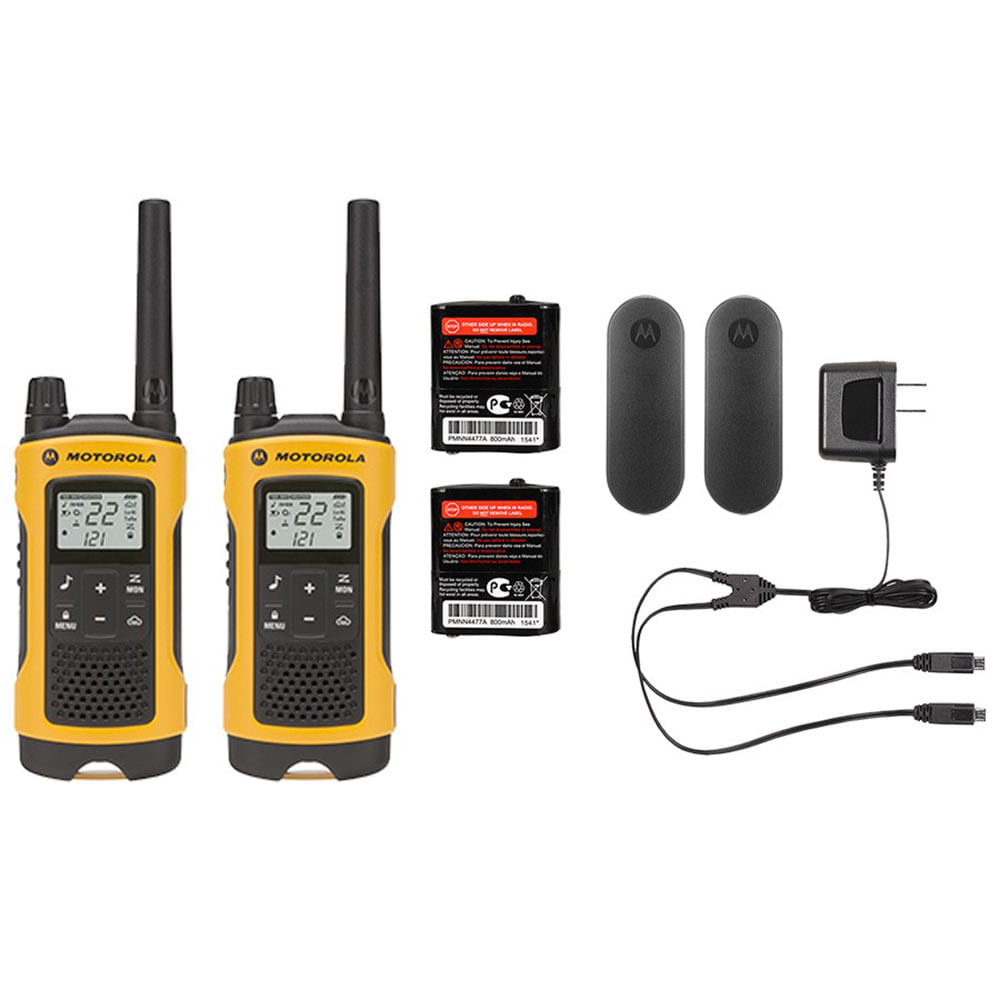 Imagen 2 del producto Radio FRS Motorola T402PE con linterna, 14 canales, alcance 56 km, IPX4, aprox. 12 horas