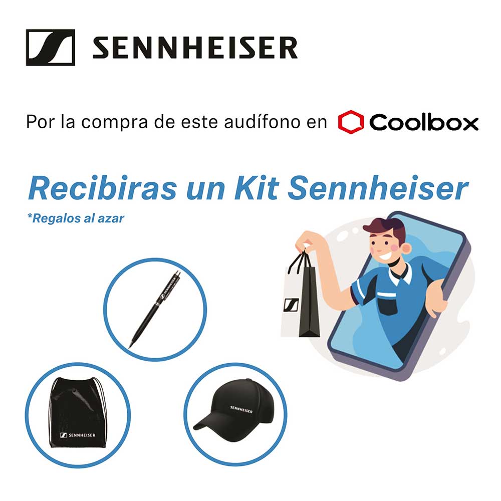 Imagen 2 del producto Audífonos con cancelación de ruido Sennheiser HD458BT micrófono incorporado, máx. 30 horas, control de música y llamadas, negro