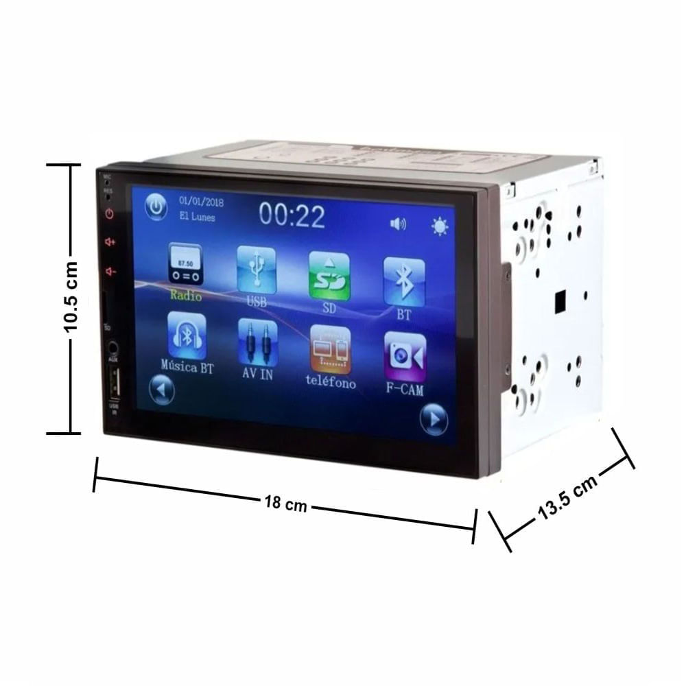 Imagen 2 del producto Autoradio Bowmann DD-5800L 7"", bluetooth, 50 W x 4, mirrorlink