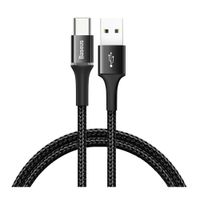 Cable tipo-C a USB Baseus Halo Data, transmisión 480Mbps, salida 5V/3A, 50 cm, negro