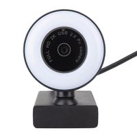 Cámara web Jetion PJT-DCM175 FHD 1080p, conexión USB, aro de luz