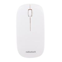Mouse inalámbrico Radioshack slim, interfaz usb, 1000 dpi, 3 botones, usa pila, blanco