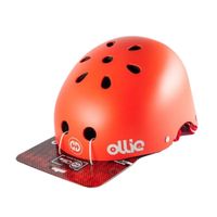 Casco Ollie estilo urbano talla M color rojo mate, regulable, correa ajustable, 11 vías de ventilación, EPS, tamaño de cabeza 54-58 cm