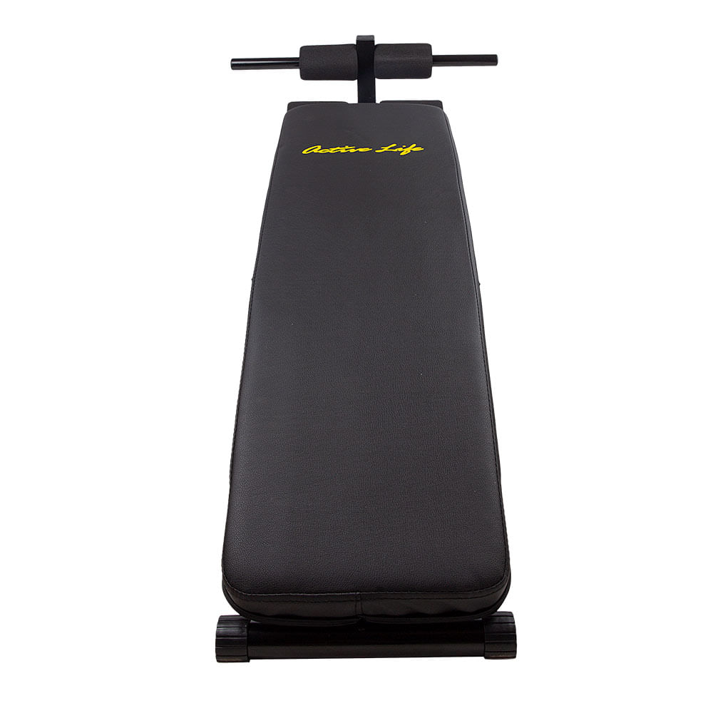 Imagen 2 del producto Banca abdominal Active Life + liga de resistencia + 2 mancuernas 1.5 kg c/u + rodillos