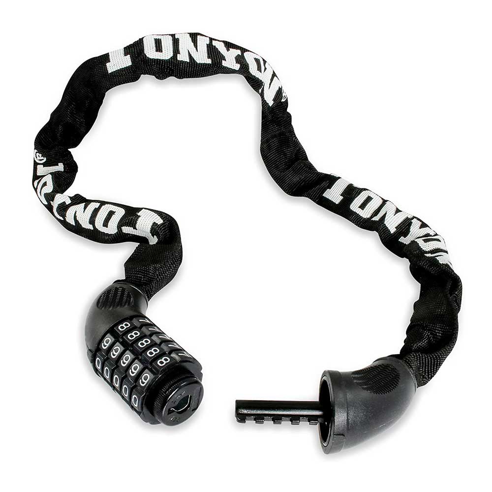 Imagen 1 del producto Cadena antirrobo Tonyon LK02 acero de manganeso, 90 cm, clave de 5 dígitos, negro