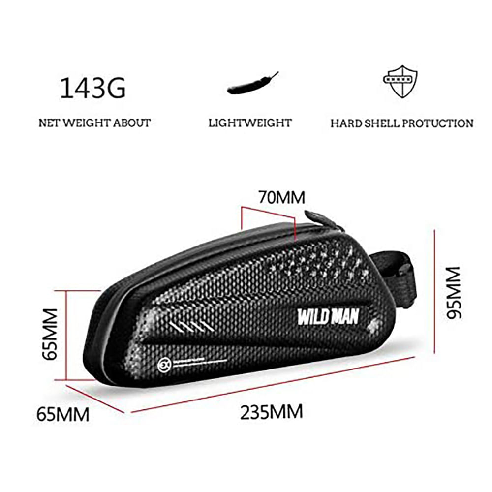 Imagen 2 del producto Bolso de bicicleta Wildman marco frontal, 1 litro, poliuretano